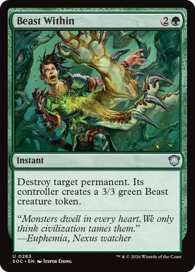 Image for Beast Within (263) (SOC) - Magic: The Gathering