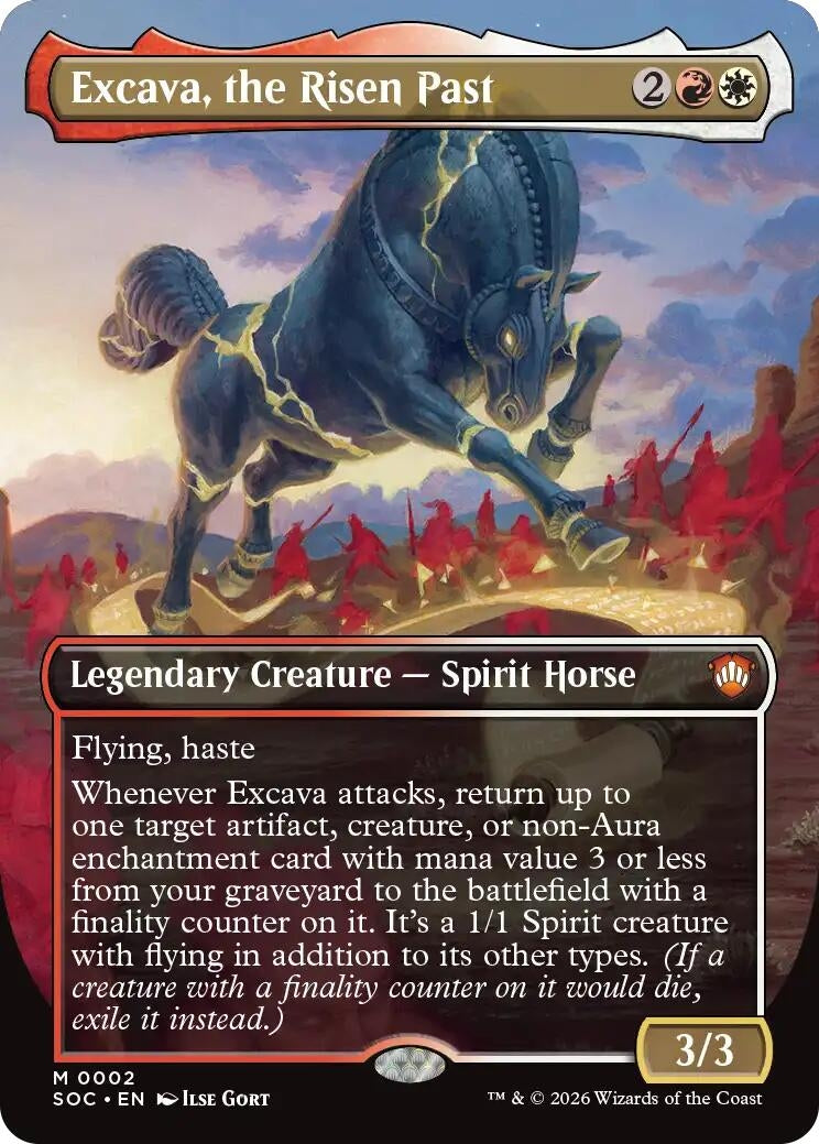 Image for Excava, the Risen Past (Borderless) (2) (SOC) - Magic: The Gathering