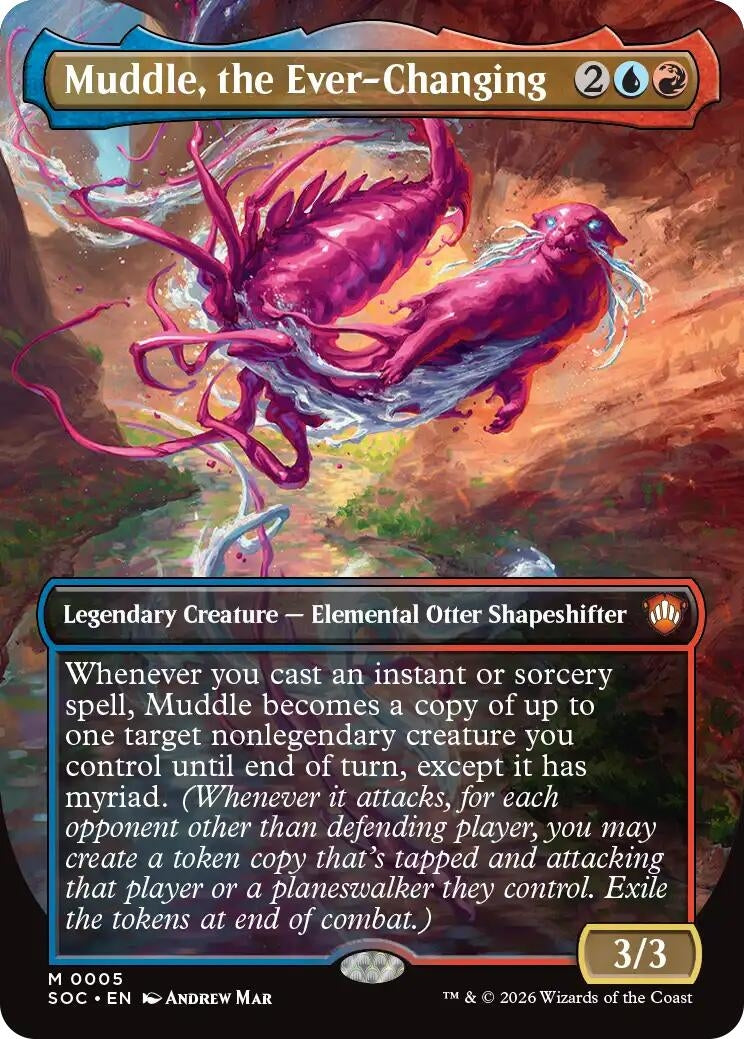 Image for Muddle, the Ever-Changing (Borderless) (5) (SOC) - Magic: The Gathering