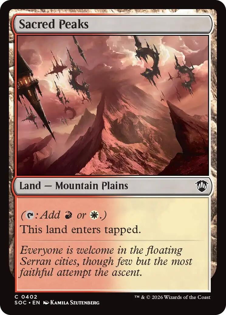 Image for Sacred Peaks (402) (SOC) - Magic: The Gathering