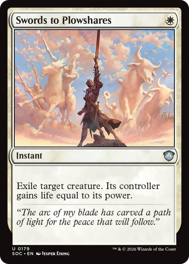 Image for Swords to Plowshares (179) (SOC) - Magic: The Gathering