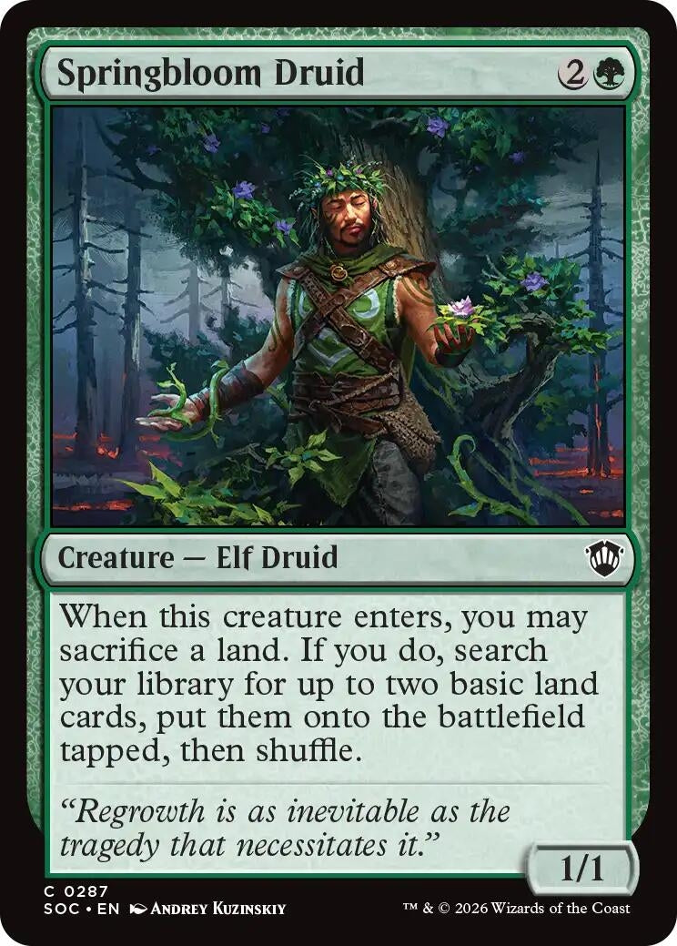 Image for Springbloom Druid (287) (SOC) - Magic: The Gathering