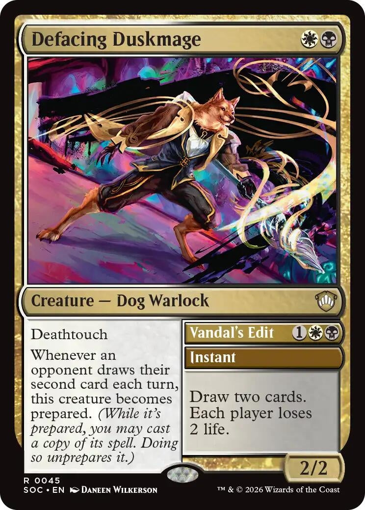 Image for Defacing Duskmage (45) (SOC) - Magic: The Gathering