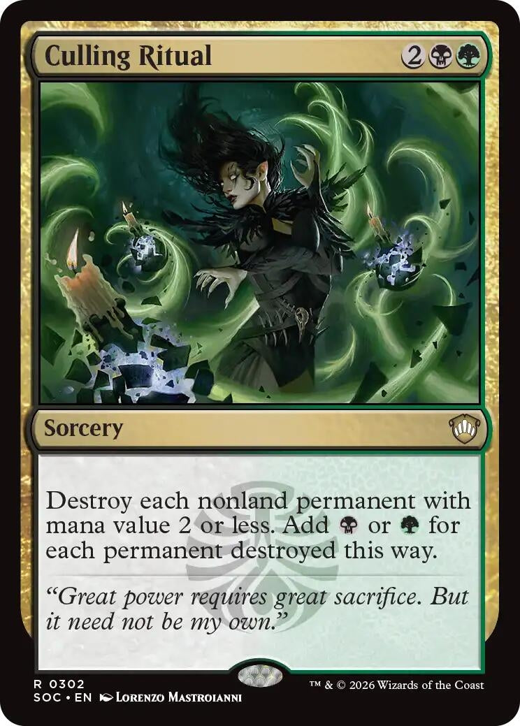 Image for Culling Ritual (302) (SOC) - Magic: The Gathering