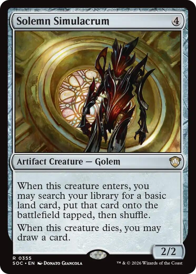 Image for Solemn Simulacrum (355) (SOC) - Magic: The Gathering