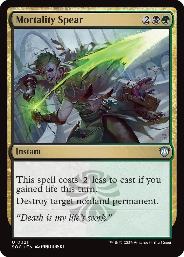 Image for Mortality Spear (321) (SOC) - Magic: The Gathering