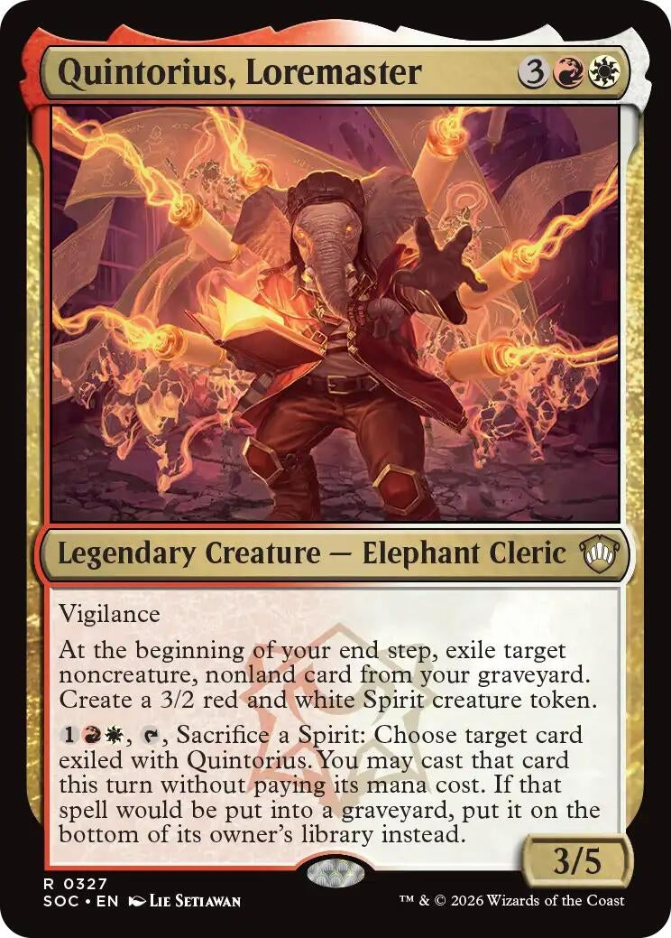 Image for Quintorius, Loremaster (327) (SOC) - Magic: The Gathering