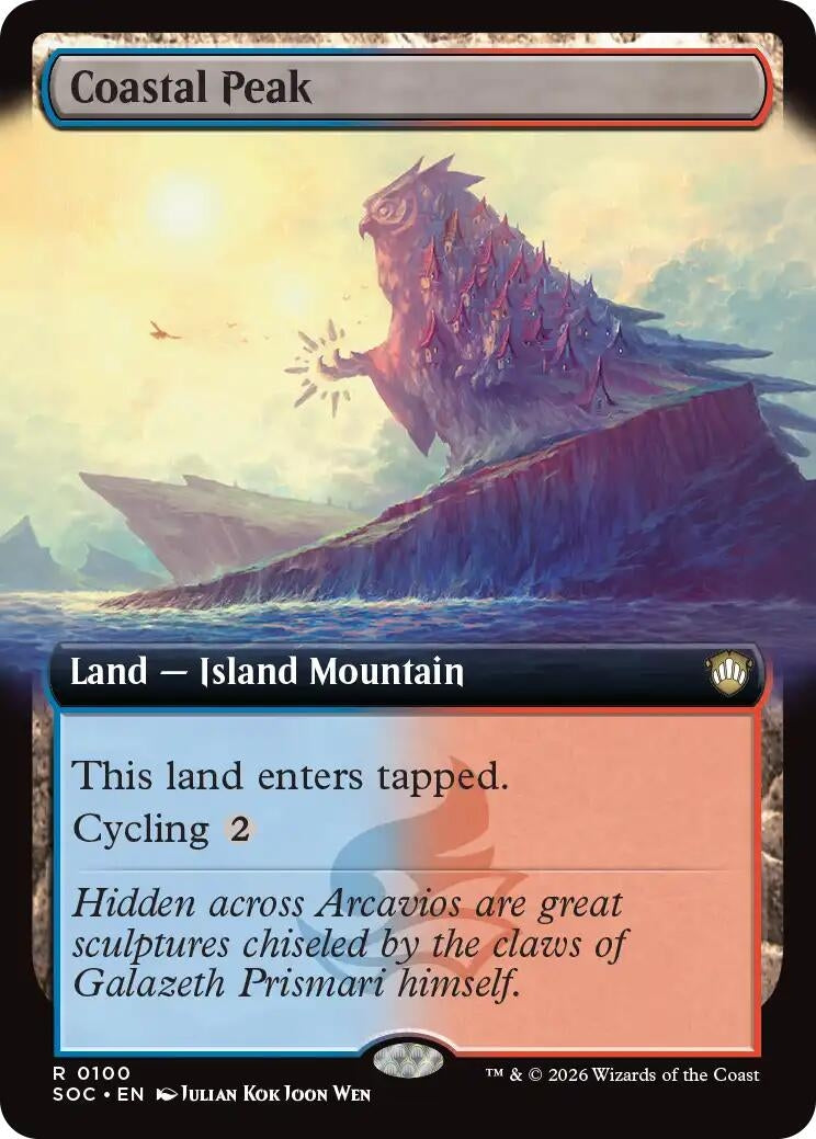 Image for Coastal Peak (Extended Art) (100) (SOC) - Magic: The Gathering