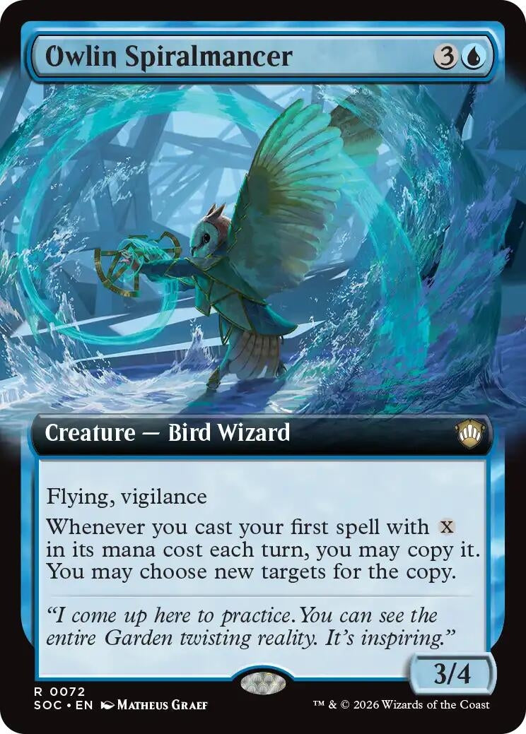 Image for Owlin Spiralmancer (Extended Art) (72) (SOC) - Magic: The Gathering