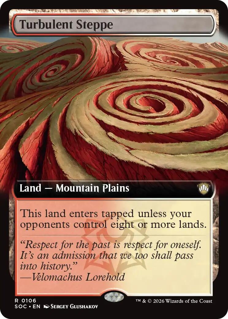 Image for Turbulent Steppe (Extended Art) (106) (SOC) - Magic: The Gathering