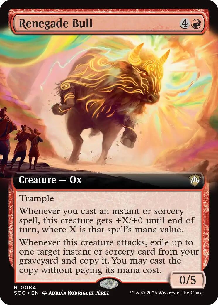 Image for Renegade Bull (Extended Art) (84) (SOC) - Magic: The Gathering