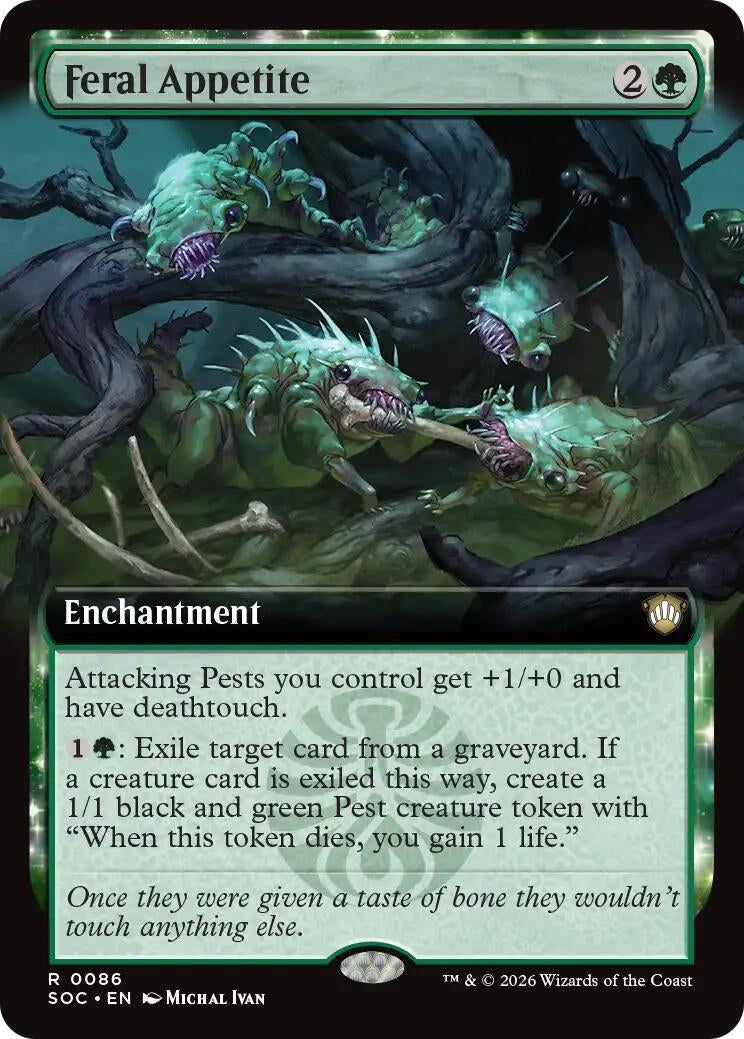 Image for Feral Appetite (Extended Art) (86) (SOC) - Magic: The Gathering
