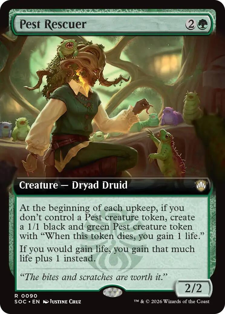 Image for Pest Rescuer (Extended Art) (90) (SOC) - Magic: The Gathering