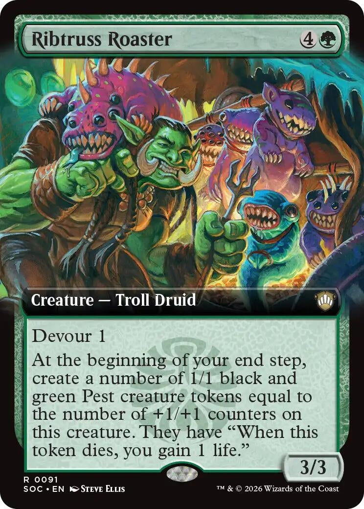 Image for Ribtruss Roaster (Extended Art) (91) (SOC) - Magic: The Gathering