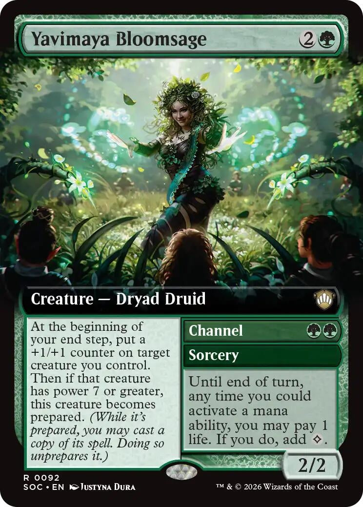 Image for Yavimaya Bloomsage (Extended Art) (92) (SOC) - Magic: The Gathering