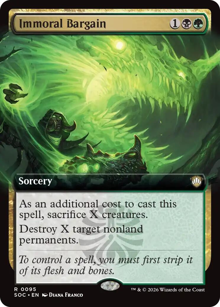 Image for Immoral Bargain (Extended Art) (95) (SOC) - Magic: The Gathering