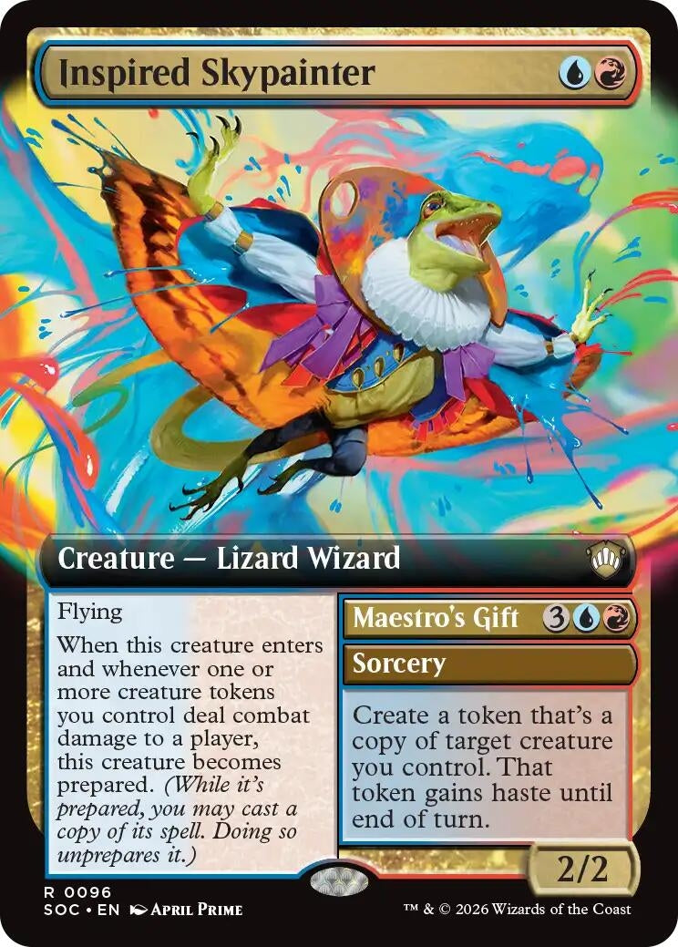 Image for Inspired Skypainter (Extended Art) (96) (SOC) - Magic: The Gathering