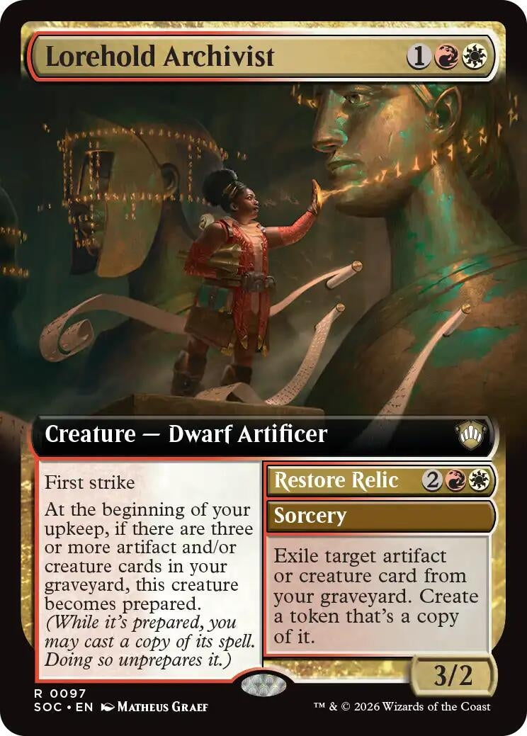 Image for Lorehold Archivist (Extended Art) (97) (SOC) - Magic: The Gathering