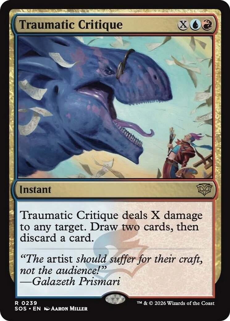 Image for Traumatic Critique (239) (SOS) - Magic: The Gathering