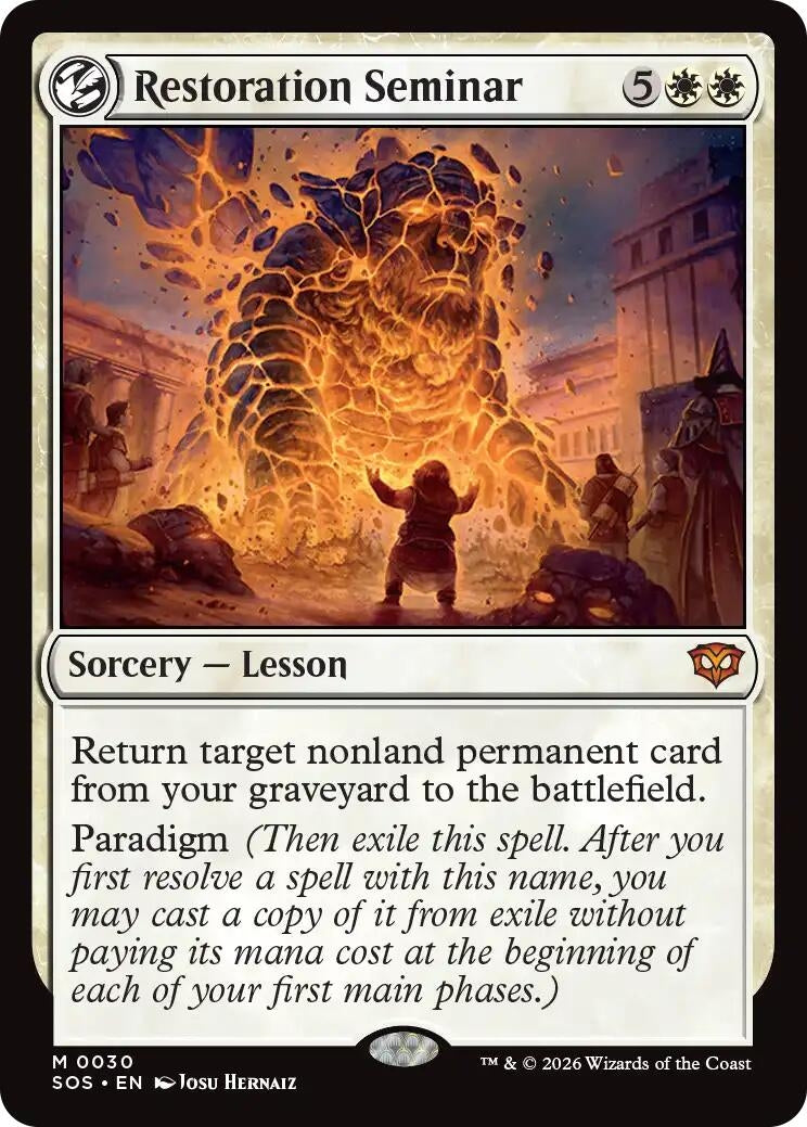 Image for Restoration Seminar (30) (SOS) - Magic: The Gathering