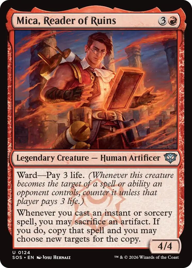 Image for Mica, Reader of Ruins (124) (SOS) - Magic: The Gathering