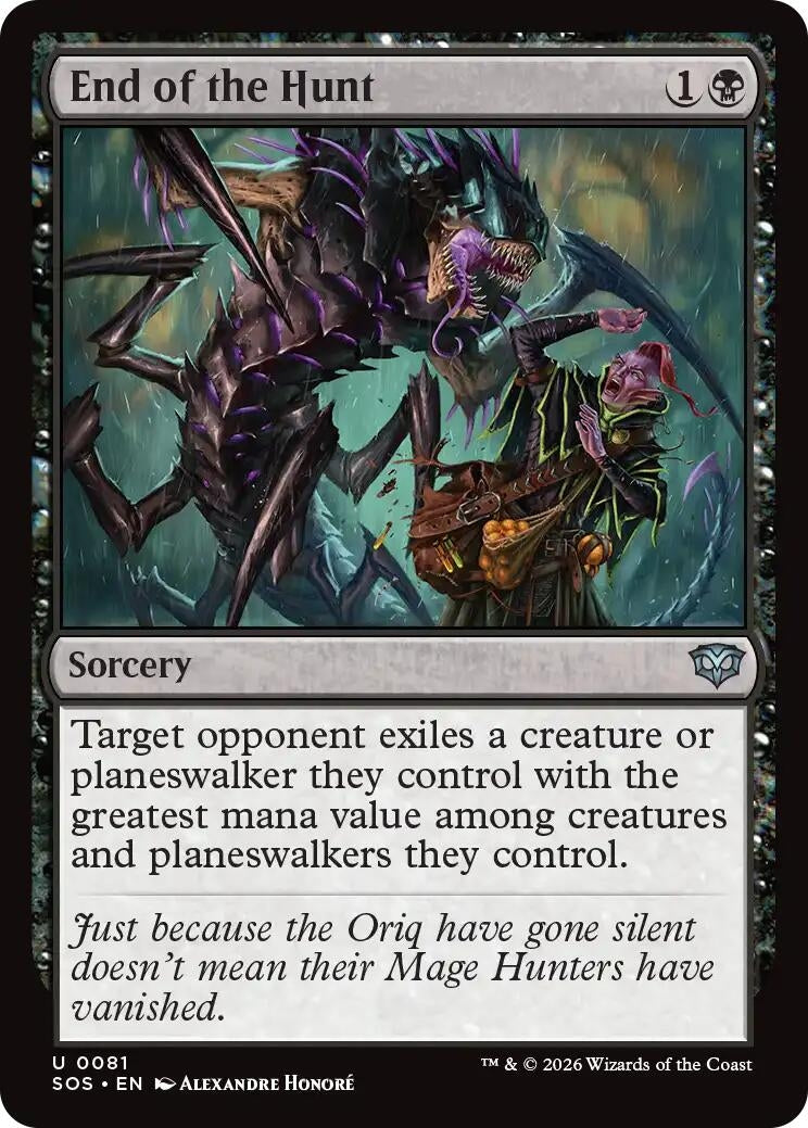 Image for End of the Hunt (81) (SOS) - Magic: The Gathering