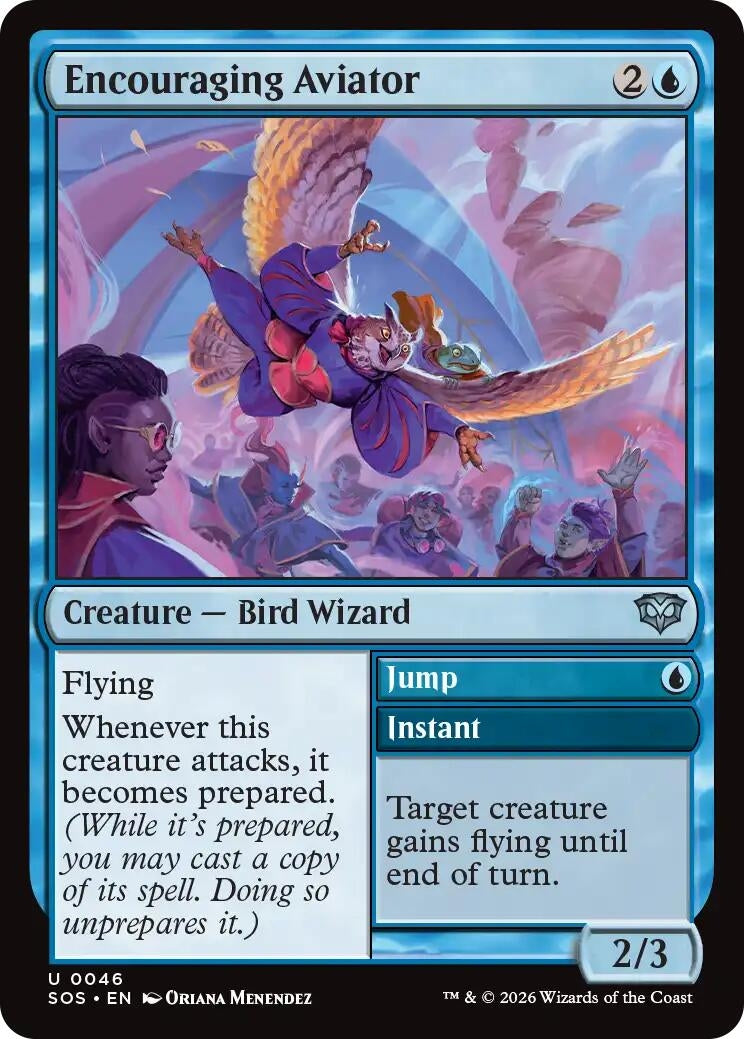 Image for Encouraging Aviator (46) (SOS) - Magic: The Gathering
