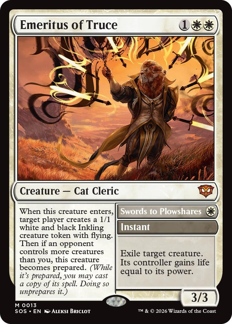 Image for Emeritus of Truce (13) (SOS) - Magic: The Gathering
