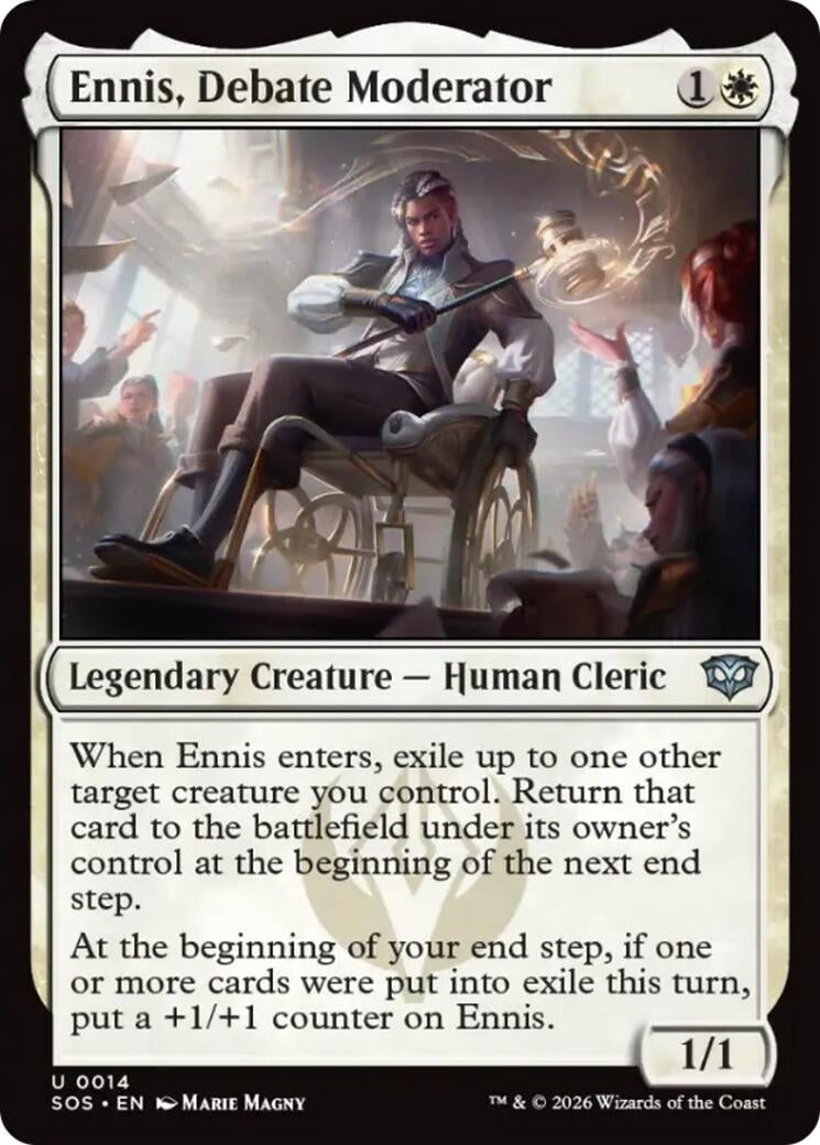 Image for Ennis, Debate Moderator (14) (SOS) - Magic: The Gathering