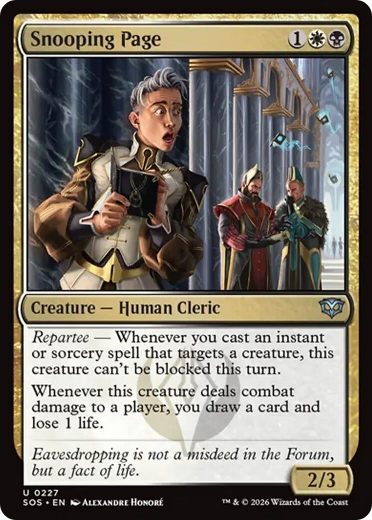 Image for Snooping Page (227) (SOS) - Magic: The Gathering