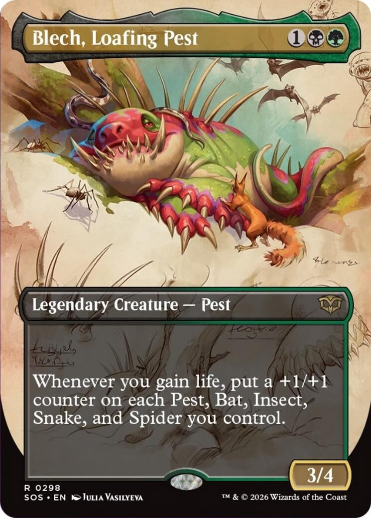 Image for Blech, Loafing Pest (Borderless) (298) (SOS) - Magic: The Gathering