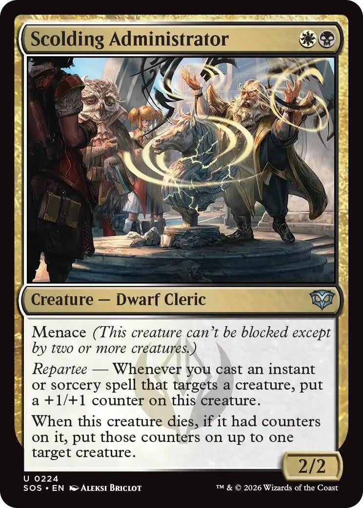 Image for Scolding Administrator (224) (SOS) - Magic: The Gathering