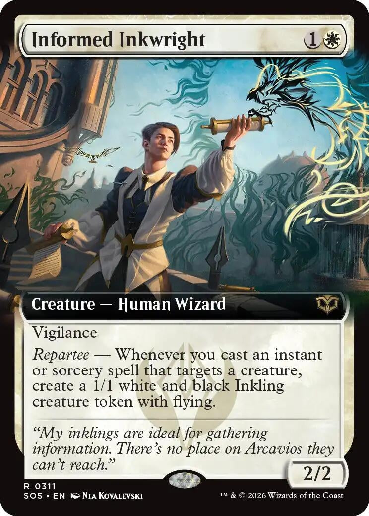 Image for Informed Inkwright (Extended Art) (311) (SOS) - Magic: The Gathering