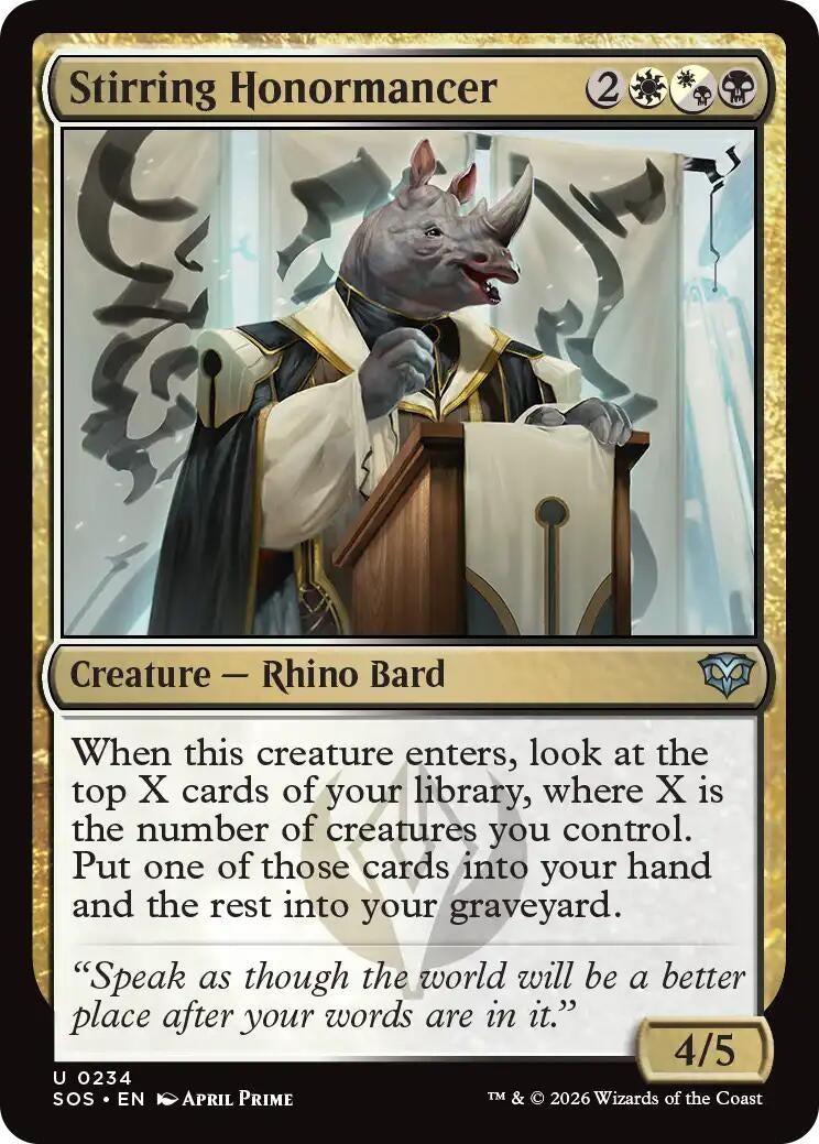 Image for Stirring Honormancer (234) (SOS) - Magic: The Gathering