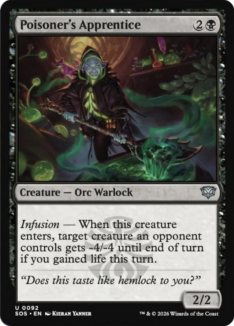 Image for Poisoner's Apprentice (92) (SOS) - Magic: The Gathering