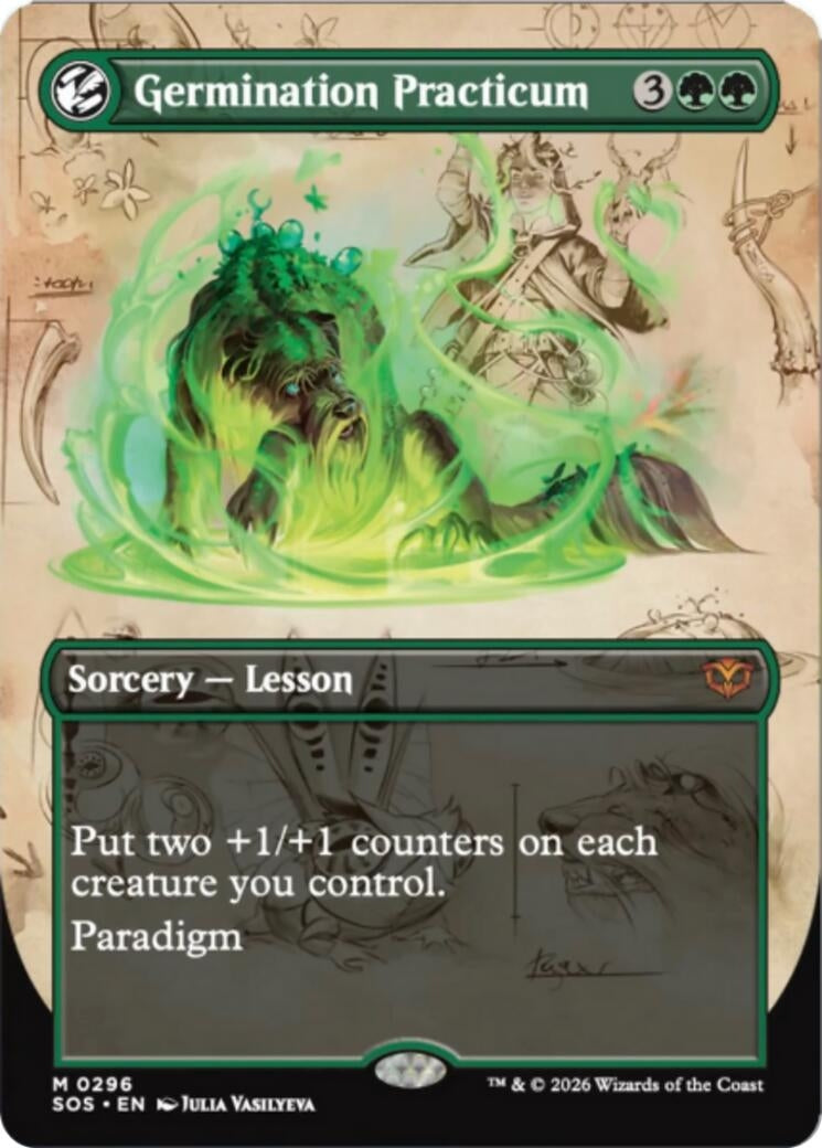 Image for Germination Practicum (Borderless) (296) (SOS) - Magic: The Gathering