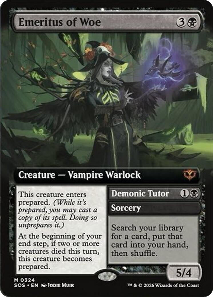 Image for Emeritus of Woe (Extended Art) (324) (SOS) - Magic: The Gathering