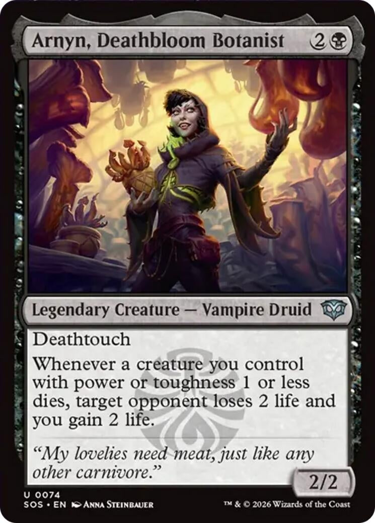 Image for Arnyn, Deathbloom Botanist (74) (SOS) - Magic: The Gathering