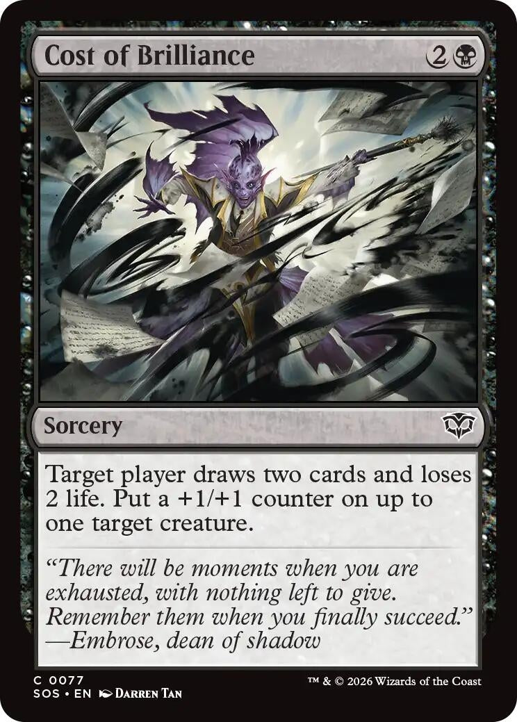 Image for Cost of Brilliance (77) (SOS) - Magic: The Gathering