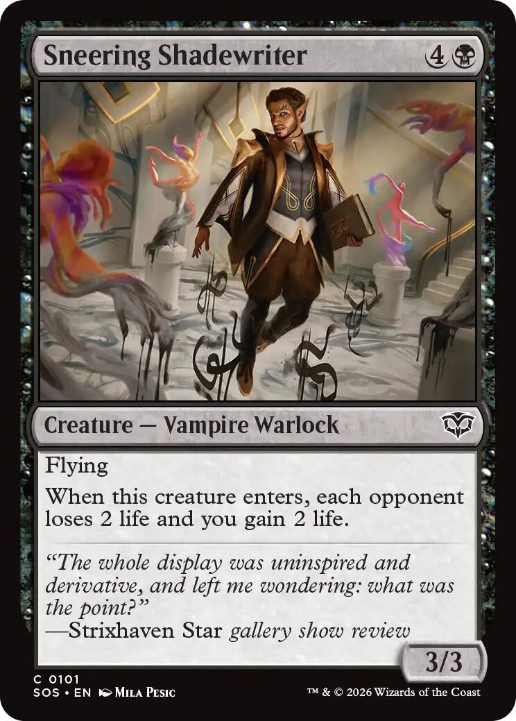 Image for Sneering Shadewriter (101) (SOS) - Magic: The Gathering