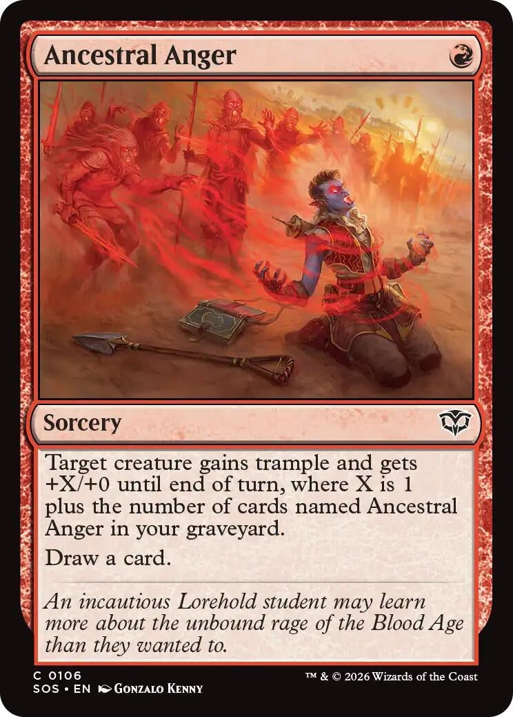 Image for Ancestral Anger (106) (SOS) - Magic: The Gathering