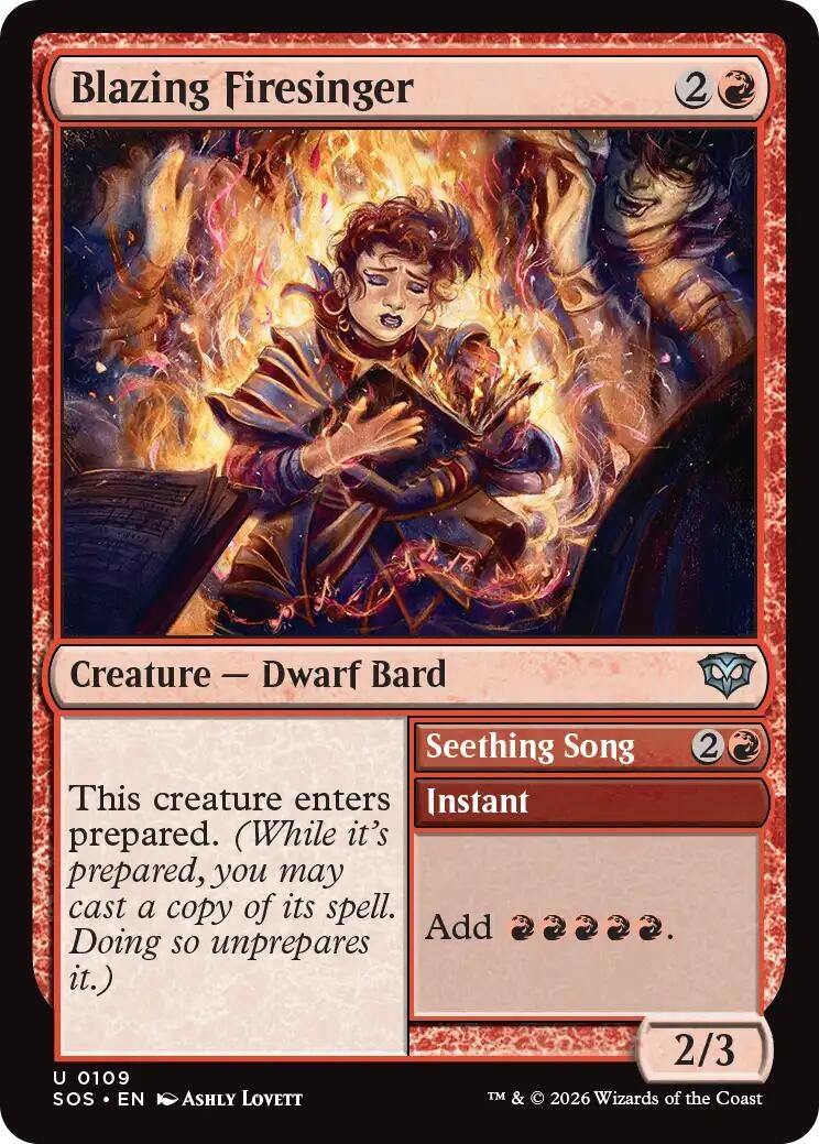 Image for Blazing Firesinger (109) (SOS) - Magic: The Gathering