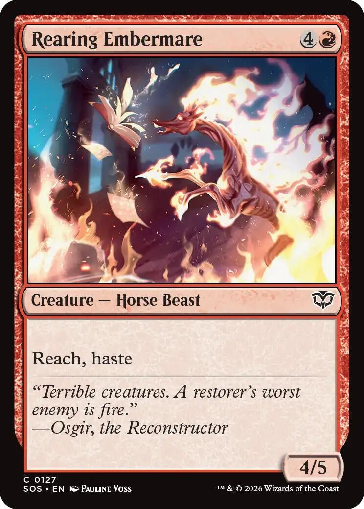 Image for Rearing Embermare (127) (SOS) - Magic: The Gathering