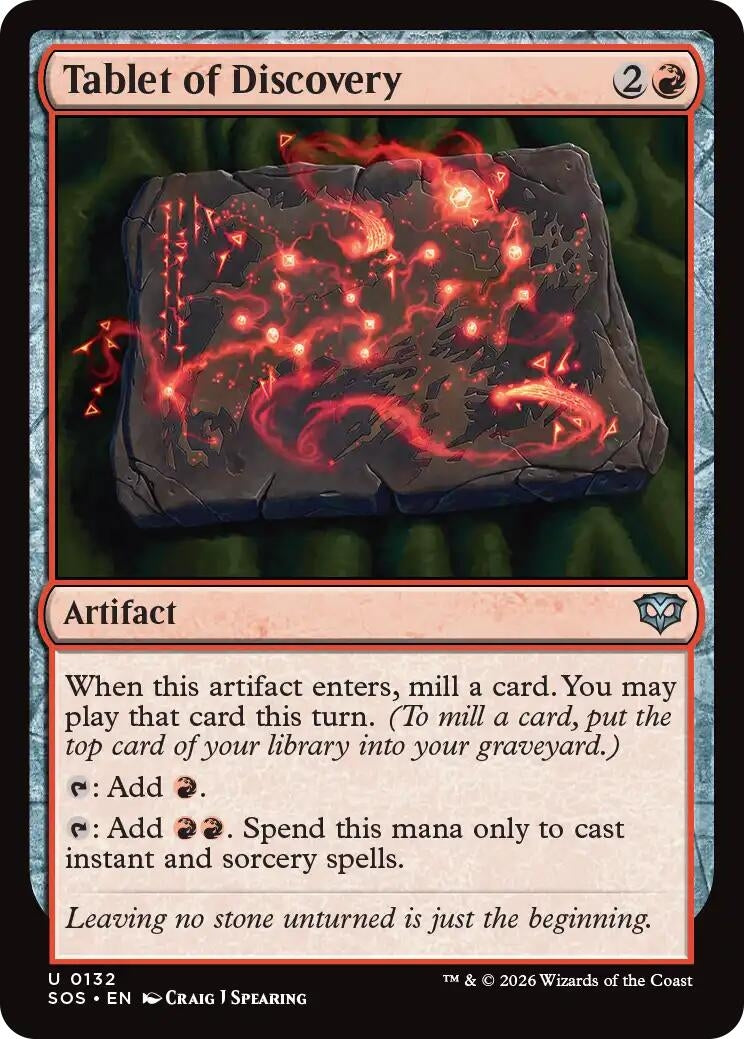 Image for Tablet of Discovery (132) (SOS) - Magic: The Gathering