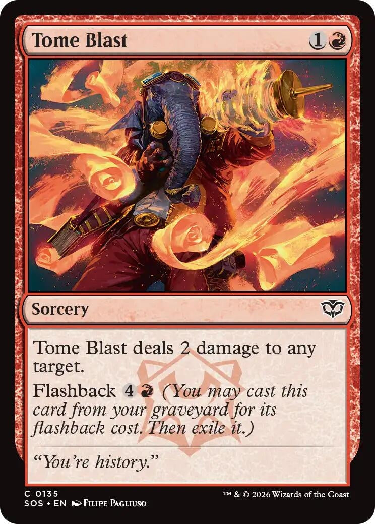 Image for Tome Blast (135) (SOS) - Magic: The Gathering