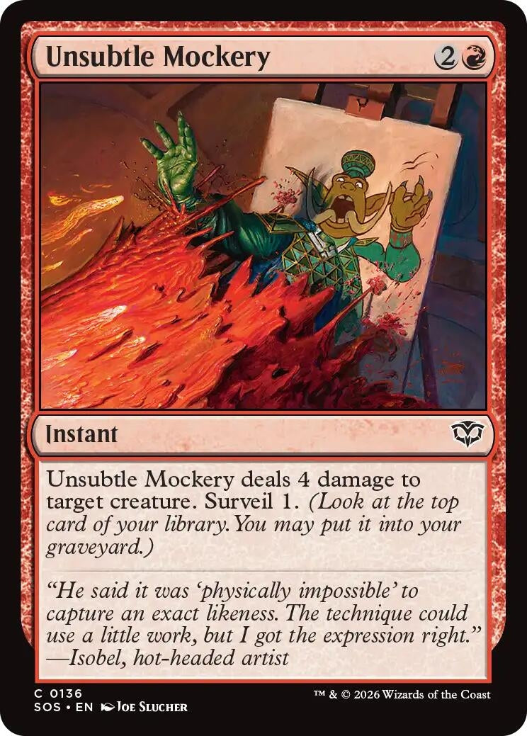 Image for Unsubtle Mockery (136) (SOS) - Magic: The Gathering