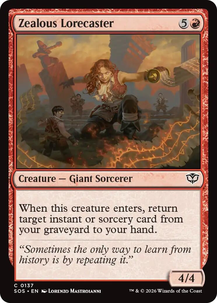Image for Zealous Lorecaster (137) (SOS) - Magic: The Gathering