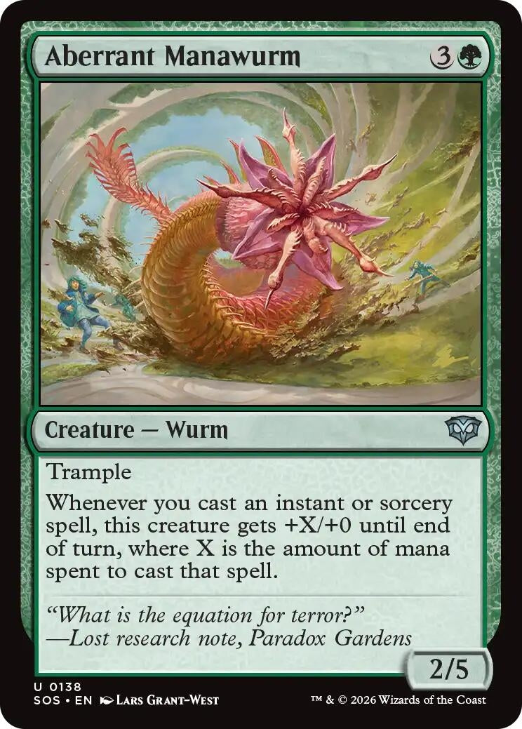 Image for Aberrant Manawurm (138) (SOS) - Magic: The Gathering