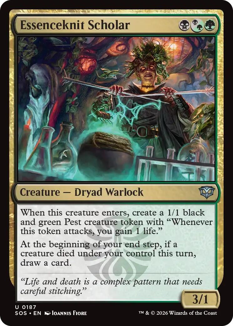 Image for Essenceknit Scholar (187) (SOS) - Magic: The Gathering