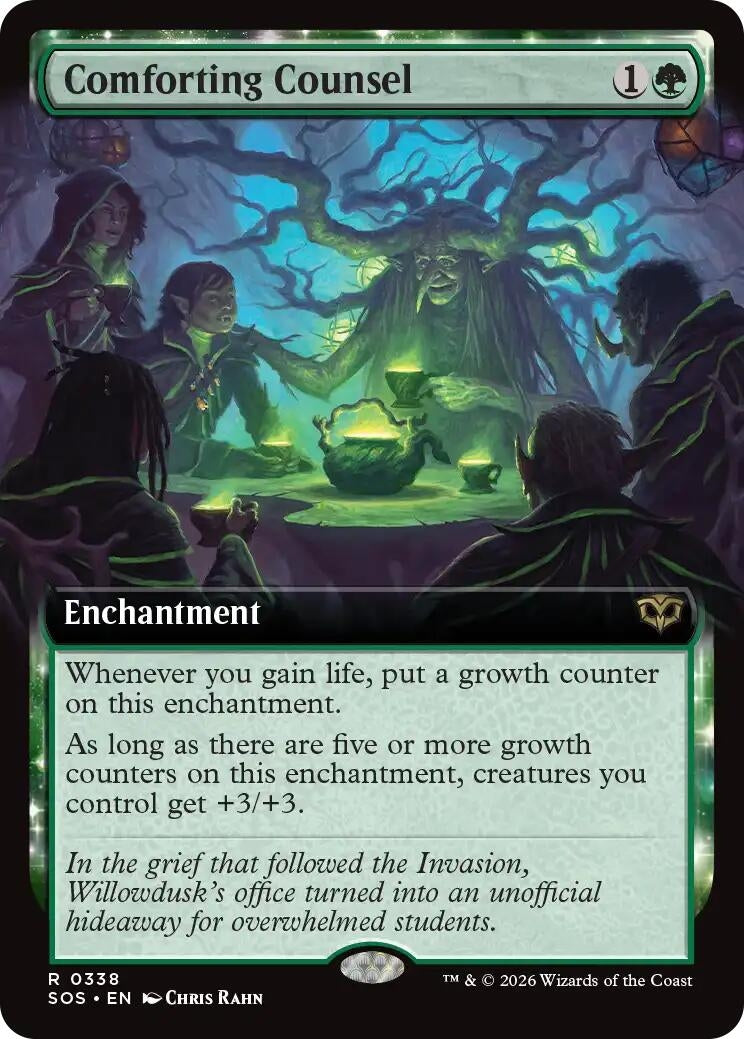 Image for Comforting Counsel (Extended Art) (338) (SOS) - Magic: The Gathering
